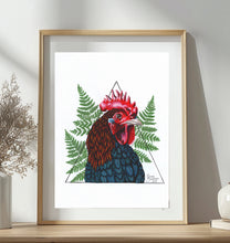 Lade das Bild in den Galerie-Viewer, Fine Art Print "HAHN mit FARN"