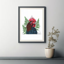 Lade das Bild in den Galerie-Viewer, Fine Art Print "HAHN mit FARN"