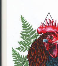 Lade das Bild in den Galerie-Viewer, Fine Art Print "HAHN mit FARN"