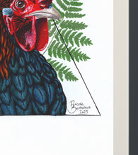 Lade das Bild in den Galerie-Viewer, Fine Art Print "HAHN mit FARN"