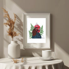 Lade das Bild in den Galerie-Viewer, Fine Art Print "HAHN mit FARN"