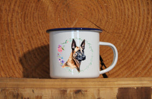 Personalisierter Emaille-Becher "MALINOIS"