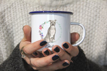 Lade das Bild in den Galerie-Viewer, Personalisierter Emaille-Becher &quot;AMERICAN STAFFORDSHIRE&quot;, Tasse, Geschenk
