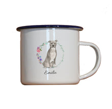 Lade das Bild in den Galerie-Viewer, Personalisierter Emaille-Becher &quot;AMERICAN STAFFORDSHIRE&quot;, Tasse, Geschenk
