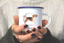 Lade das Bild in den Galerie-Viewer, Personalisierter Emaille-Becher &quot;BEAGLE&quot;, Tasse, Geschenk
