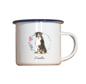 Personalisierter Emaille-Becher "BERNER SENNENHUND"