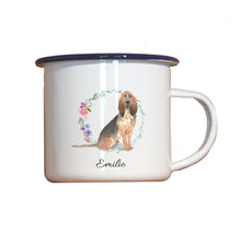 Lade das Bild in den Galerie-Viewer, Personalisierter Emaille-Becher &quot;BLUTHUND&quot;, Tasse, Geschenk
