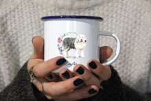 Lade das Bild in den Galerie-Viewer, Personalisierter Emaille-Becher &quot;BOBTAIL&quot;, Tasse, Geschenk
