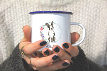 Lade das Bild in den Galerie-Viewer, Personalisierter Emaille-Becher &quot;BOSTON TERRIER&quot;, Tasse, Geschenk
