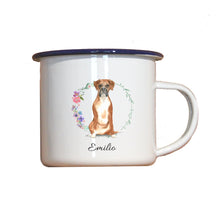 Lade das Bild in den Galerie-Viewer, Personalisierter Emaille-Becher &quot;BOXER&quot;, Tasse, Geschenk
