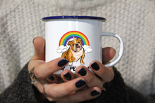 Lade das Bild in den Galerie-Viewer, Emaille-Becher &quot;ENGLISCHE BULLDOGGE&quot;, Tasse, Geschenk
