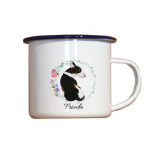 Lade das Bild in den Galerie-Viewer, Personalisierter Emaille-Becher &quot;BULLTERRIER&quot;, Tasse, Geschenk
