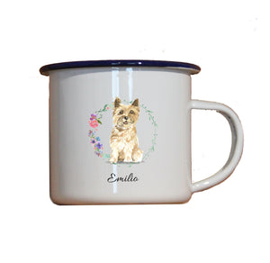 Personalisierter Emaille-Becher "CAIRN TERRIER", Tasse, Geschenk