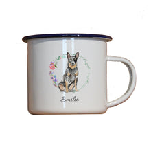 Lade das Bild in den Galerie-Viewer, Personalisierter Emaille-Becher &quot;AUSTRALIAN CATTLE DOG&quot;, Tasse, Geschenk
