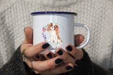 Lade das Bild in den Galerie-Viewer, Personalisierter Emaille-Becher &quot;CAVALIER KING CHARLES SPANIEL&quot;, Tasse, Geschenk
