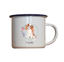 Lade das Bild in den Galerie-Viewer, Personalisierter Emaille-Becher &quot;CAVALIER KING CHARLES SPANIEL&quot;, Tasse, Geschenk
