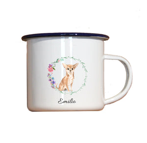 Personalisierter Emaille-Becher "CHIHUAHUA", Tasse, Geschenk