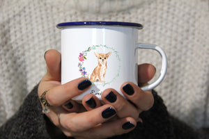 Personalisierter Emaille-Becher "CHIHUAHUA", Tasse, Geschenk