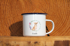 Personalisierter Emaille-Becher "CHIHUAHUA", Tasse, Geschenk