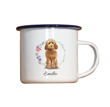 Lade das Bild in den Galerie-Viewer, Personalisierter Emaille-Becher &quot;COCKAPOO&quot;, Tasse, Geschenk
