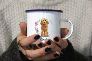 Personalisierter Emaille-Becher "COCKAPOO", Tasse, Geschenk