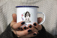 Lade das Bild in den Galerie-Viewer, Personalisierter Emaille-Becher &quot;COCKER SPANIEL&quot;, Tasse, Geschenk
