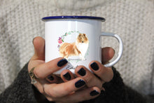 Lade das Bild in den Galerie-Viewer, Personalisierter Emaille-Becher &quot;COLLIE&quot;, Tasse, Geschenk
