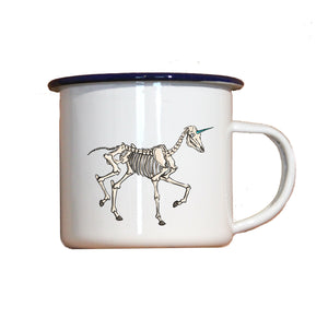 Emaille-Becher "CREEPY UNICORN", Tasse, Geschenk