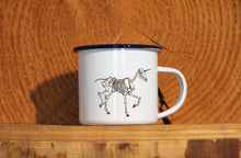 Lade das Bild in den Galerie-Viewer, Emaille-Becher &quot;CREEPY UNICORN&quot;, Tasse, Geschenk
