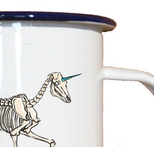 Lade das Bild in den Galerie-Viewer, Emaille-Becher &quot;CREEPY UNICORN&quot;, Tasse, Geschenk
