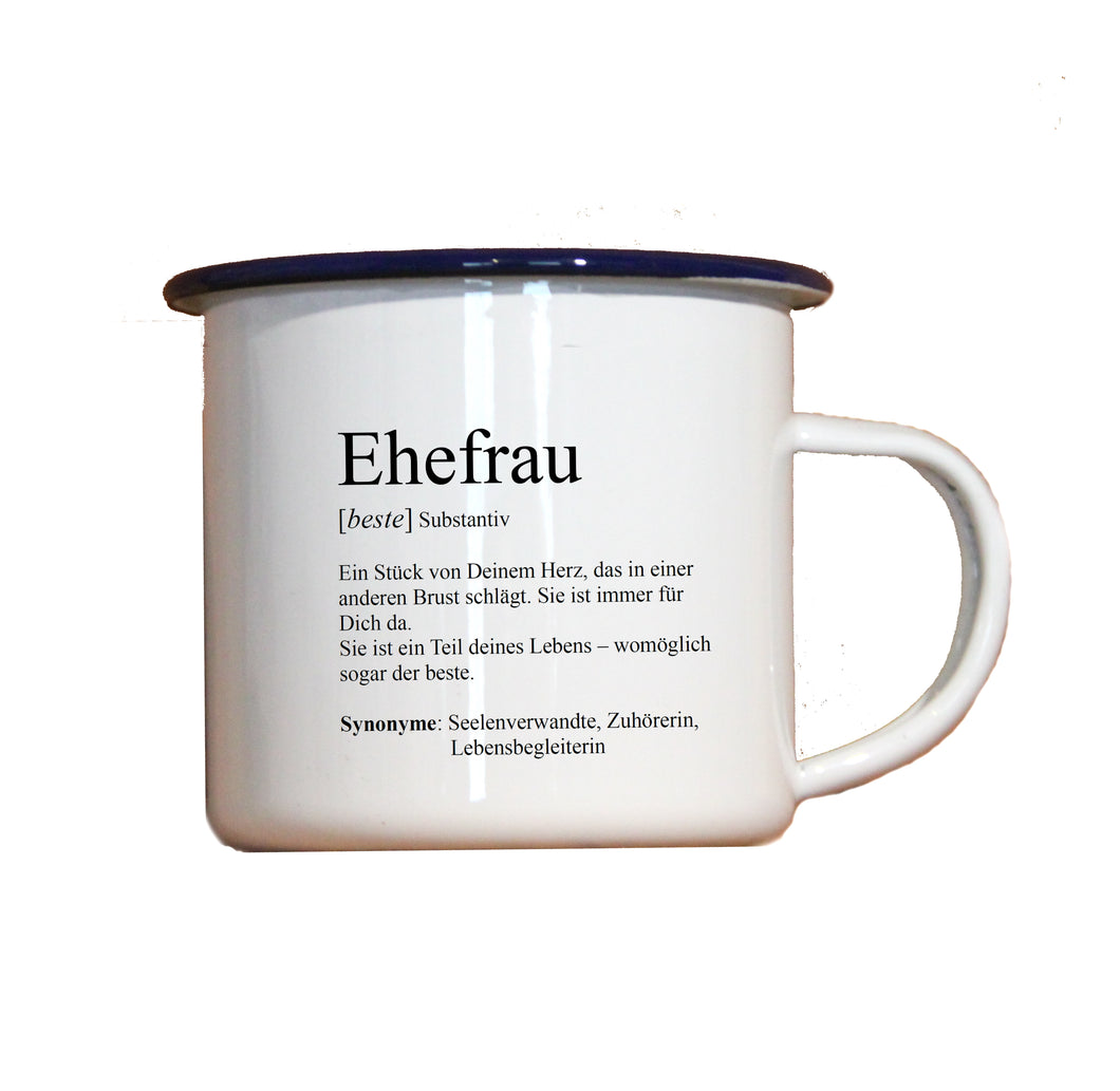 Personalisierter Emaille-Becher 