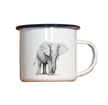 Lade das Bild in den Galerie-Viewer, Emaille-Becher &quot;ELEFANT&quot;, Tasse, Geschenk
