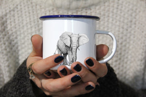 Emaille-Becher "ELEFANT", Tasse, Geschenk