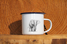 Lade das Bild in den Galerie-Viewer, Emaille-Becher &quot;ELEFANT&quot;, Tasse, Geschenk
