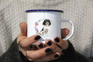 Personalisierter Emaille-Becher "ENGLISCHER SPRINGER SPANIEL", Tasse, Geschenk