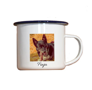 Emaille-Becher "DEIN FOTO", Tasse, Geschenk