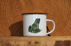 Emaille-Becher "FROSCH", Tasse, Geschenk