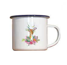 Lade das Bild in den Galerie-Viewer, Emaille-Becher &quot;FRÜHLINGS-REH&quot;, Tasse, Geschenk
