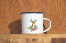 Lade das Bild in den Galerie-Viewer, Emaille-Becher &quot;FRÜHLINGS-REH&quot;, Tasse, Geschenk
