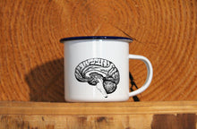 Lade das Bild in den Galerie-Viewer, Emaille-Becher &quot;GEHIRN&quot;, Tasse, Geschenk
