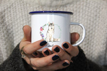 Lade das Bild in den Galerie-Viewer, Personalisierter Emaille-Becher &quot;HUSKY&quot;, Tasse, Geschenk
