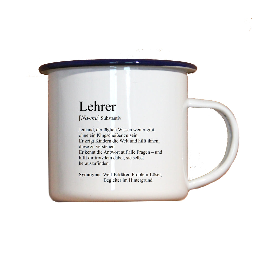 Personalisierter Emaille-Becher 