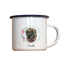 Lade das Bild in den Galerie-Viewer, Personalisierter Emaille-Becher &quot;MASTIFF&quot;, Tasse, Geschenk
