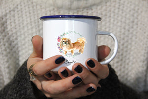 Personalisierter Emaille-Becher "PEKINGESE", Tasse, Geschenk