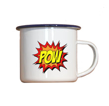 Lade das Bild in den Galerie-Viewer, Emaille-Becher &quot;POW&quot;, Tasse, Geschenk
