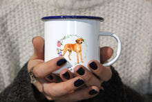 Lade das Bild in den Galerie-Viewer, Personalisierter Emaille-Becher &quot;RHODESIAN RIDGEBACK&quot;, Tasse, Geschenk
