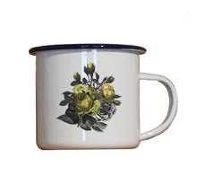 Lade das Bild in den Galerie-Viewer, Emaille-Becher &quot;ROSEN&quot;, Tasse, Geschenk
