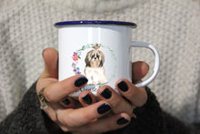 Lade das Bild in den Galerie-Viewer, Personalisierter Emaille-Becher &quot;SHIH TZU&quot;, Tasse, Geschenk
