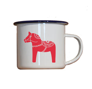 Emaille-Becher "SKANDINAVIEN", Tasse, Geschenk