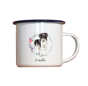 Personalisierter Emaille-Becher "STABYHOUN", Tasse, Geschenk